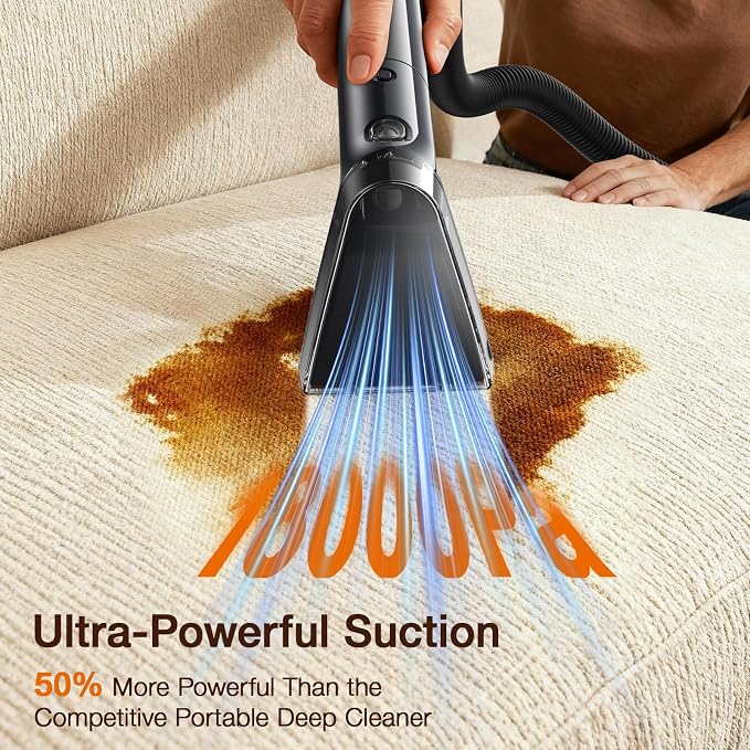 Carpet Cleaner Machine,Deep Cleaner Machine for Rug Cleaner & Couch Cleaner | Carpet Shampooer Machine for Rug,Upholstery,Stair,Car Seat&Couche, 18Kpa Suction Spot Cleaner Remover Tackles Old Set-in dirt