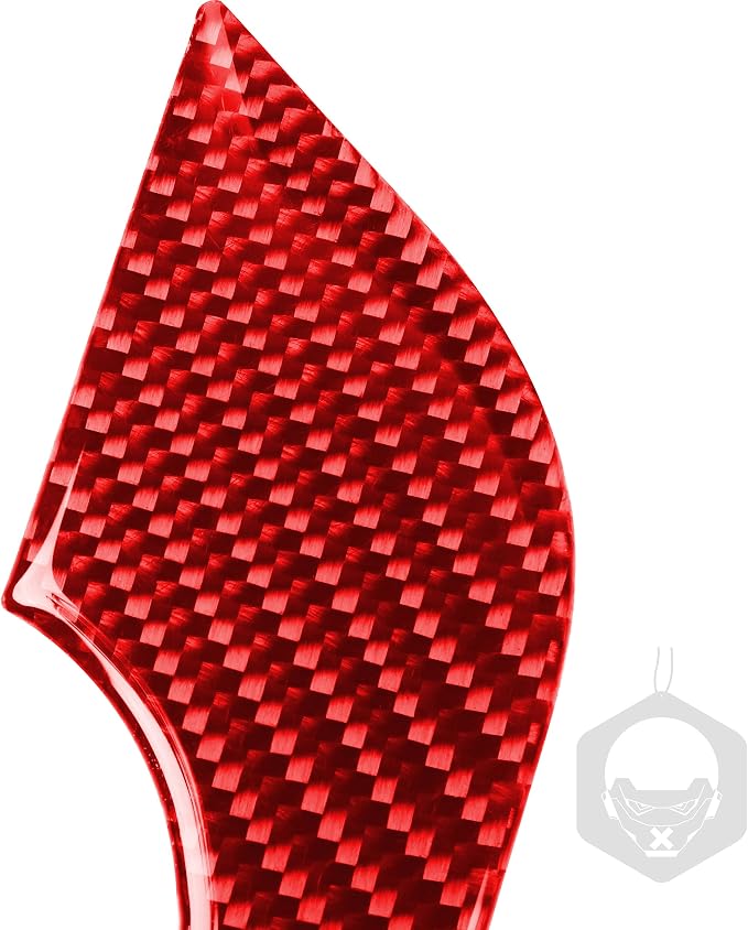 Trim Central Armrest Fit for Dodge Charger/Chrysler 300 2011-2023 | Real Carbon Fiber | Trim Central Armrest Side Trim Decals | Thick Overlay | Anti-scratch | Red