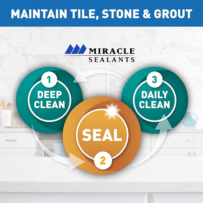 Miracle Sealants Miracle Heavy Duty Non-Acidic Cleaner, Tile & Stone Cleaner & Grout Haze Remover, Quart