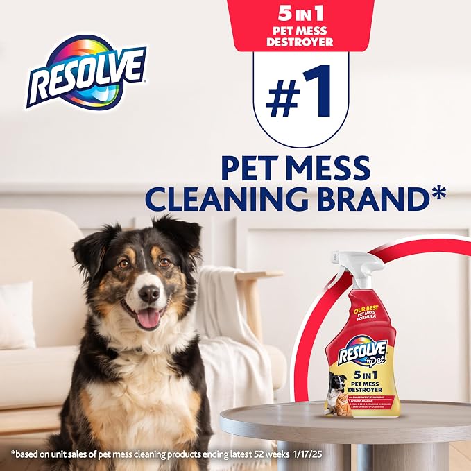 Resolve 5-in-1 Carpet Cleaner Spray – for Removal of Pet Stains & Odors Up to 7 Days Old, 22oz