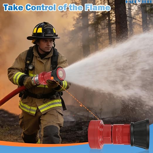 Happy Tree 2" NPSH Fire Hose Nozzle Thermoplastic Fire Equipment Constant Flow Fog Nozzle