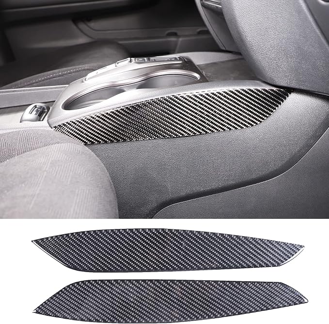 Center Console Gear Control Panel Side Trim Cover for Honda Pilot 2016-2022/ Ridgeline 2017-2023/ Passport 2019-2023, Center Console Trim Strip Cover, Carbon Fiber (Center Shifter Side Panel Sticker)