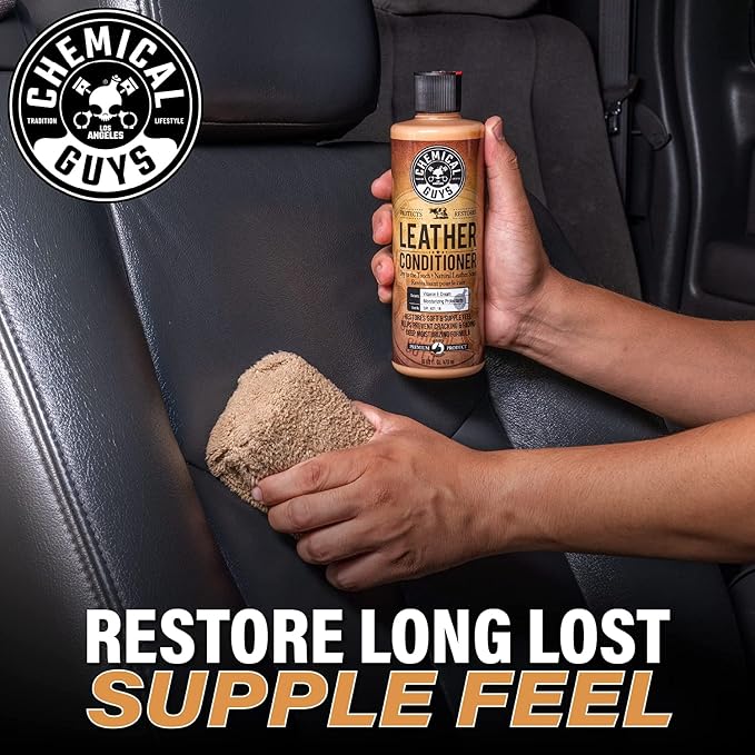 Chemical Guys, 9-Piece Leather Cleaner, Conditioner & Total Interior Kit | Conditioner and cleaner for cars, furniture, office seating, and luxury vehicle owners, safe on natural, synthetic, and faux
