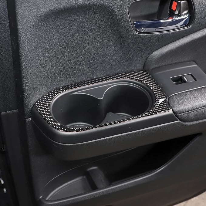 Door Armrest Panel Cup Holder Trim Frame Sticker for Honda Pilot 2016-2022/Ridgeline 2017-2023/Passport 2019-2023, 2rd Row Rear Seat Cup Holder Trim Cover (2rd Row Cupholder Trim Frame)