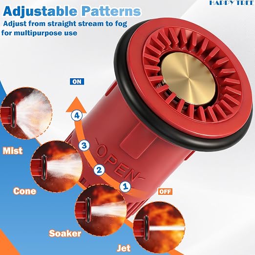 Happy Tree 1" NPSH Fire Hose Nozzle Thermoplastic Fire Equipment 22 gpm