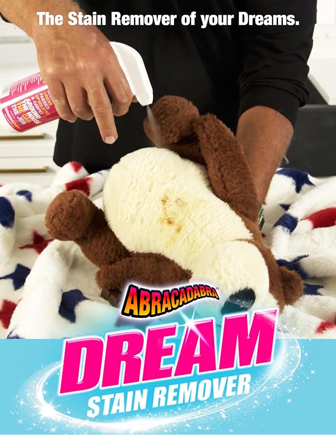 Abracadabra® Dream Stain Remover - 16oz Instant Stain Treatment for Fresh Spills & Set-In Stains, Kid & Pet Safe, Zero Bleach or Peroxide - For Clothing, Upholstery & Carpet - The Perfect Prewash-3 Pk