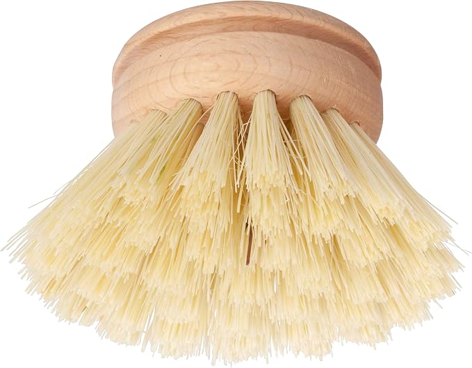 Redecker Dish Brush Replacement Head, Tampico Fiber, 1-1/2 Inch Round – Wooden Replacement Brush Head for Everyday Dishwashing, Made in Germany