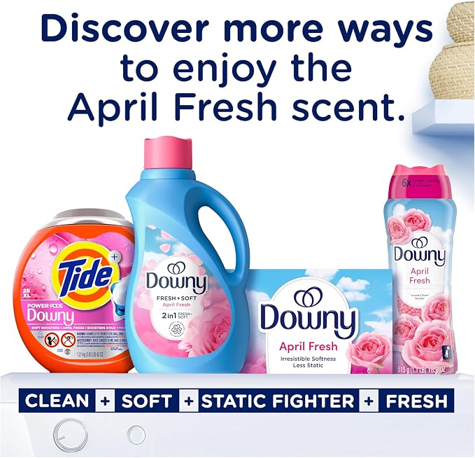 Downy Fabric Softener Liquid, April Fresh Scent, 111 fl oz, 150 Loads