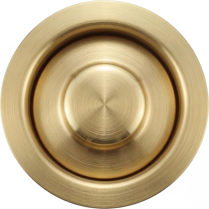 LQS Kitchen Sink Garbage Disposal Flange and Sink Stopper, fit 3-1/2 Inch Standard Sink Drain Hole Color Golden