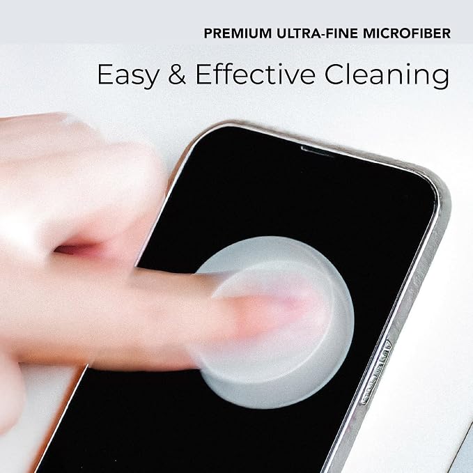 SleekStrip Portable Cleaning Sticker Pad Reusable Screen Cleaner Wipes Lens Cleaner Wipes for Phone iPad Car Touch Screen Display MacBook Computer Laptop Camera Lens Electronic TV Monitor - 2PK (8PCS)