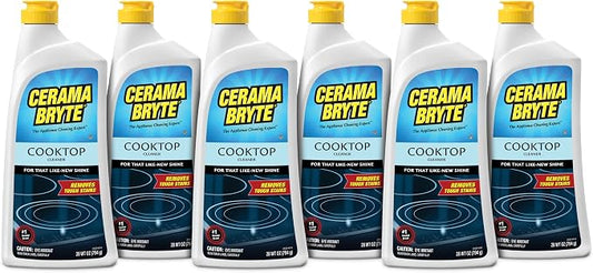 Cerama Bryte Removes Tough Stains Cooktop and Stove Top Cleaner for Glass - Ceramic Surfaces, 6-28 oz