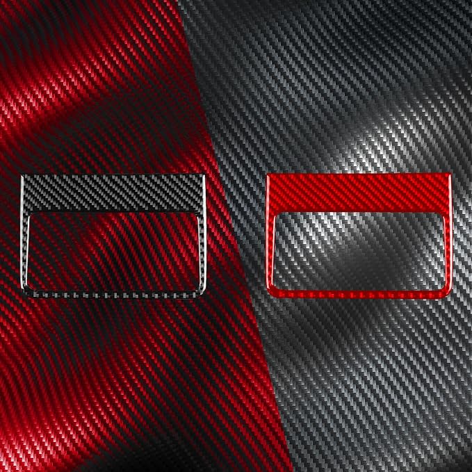 Real Carbon Fiber Trim for Toyota Camry Accessories | for 2012 2013 2014 Rear Row Air Vent Wind Outlet Decoration Panel Frame Sticker Interior Thick Overlay Decal