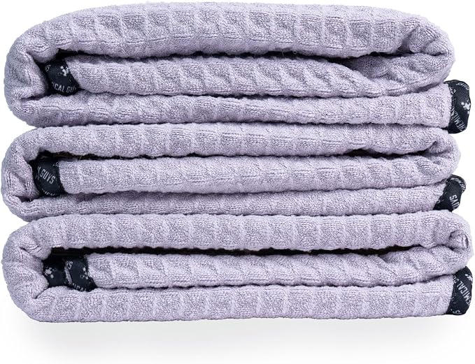 Chemical Guys, Waffle Weave Glass & Window Towel, Lavender, 25 x 36, 3 Pack | Waffle-weave towels wipe glass, mirrors and windows streak-free, scratch-safe for cars and home, three pack