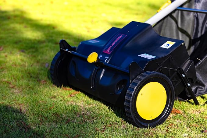 Splendor T-Handle 21' Lawn Sweeper Yard Sweeper for Easy Using Saving Space for Storage Stand up Design