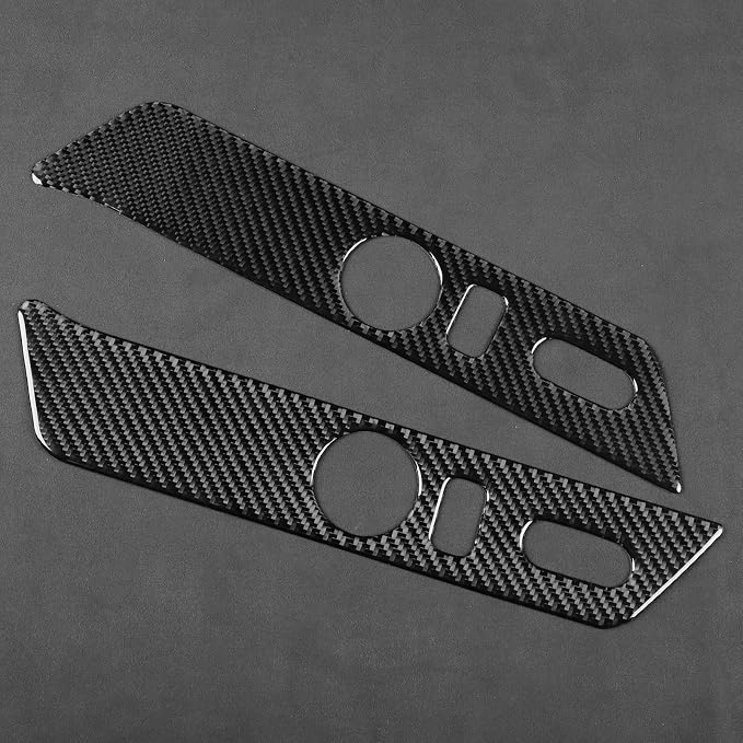 Fit for Cadillac Escalade ESV 2007-2014 / EXT Hybrid 2009-2013 | Real Carbon Fiber | Accessories | Trim Seat Adjustment Panel Cover | Stickers | Self-adhesive