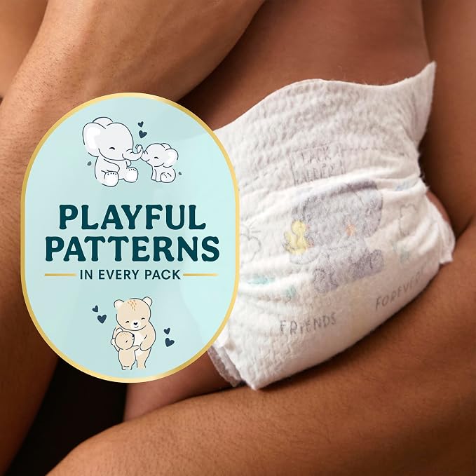 Pampers Gift Set, Disposable Diapers, Sensitive Wipes, & Milestone Gifts