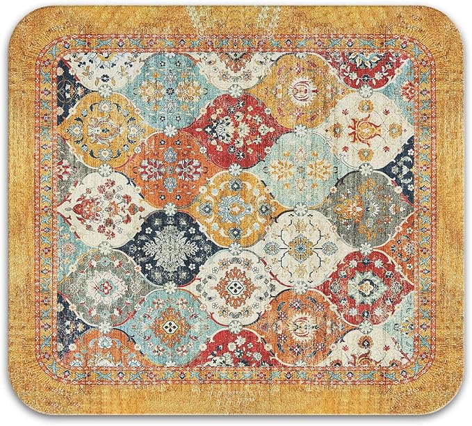 Dish Drying Mat, Vintage Rustic Boho Kitchen Dishes Absorbent Pad, 16x18in | Eco-friendly diatomite with non-slip rubber backing. Super absorbent mat for kitchen counters, coffee bars & sinks