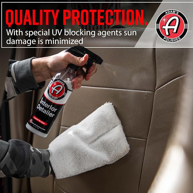 Adam's Polishes Interior Detailer 16 fl. oz (Sweet Pea) - Total Car Interior Cleaner, Protectant & Dressing | All Purpose Cleaner & Leather Conditioner | Vinyl, Dashboard, Screen, Seat Cleaner & More