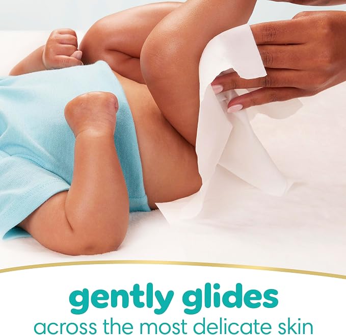 Pampers Sensitive Baby Wipes, Clinically Proven, Fragrance Free, Unscented, Water Based, Hypoallergenic, Multi-Use, Hand Wipes 1008 Wipes Total (18X Flip-Top Packs) [Packaging May Vary]