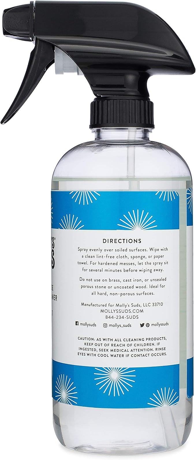 Molly's Suds All Purpose Cleaner | Multi Surface Household Spray (Powerful, Versatile) | Clean, Simple Ingredients | Peppermint, 16 oz (2 Pack)