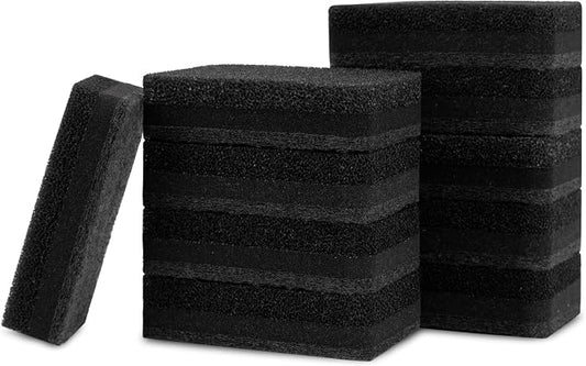 S&T INC. Dish Sponge, 10 Pack for Sponges Kitchen Refill, Multipurpose Cleaning and Dish Scrubber for Kitchen and Home, 4.3 Inches x 2.8 Inches x 1 Inch, Black