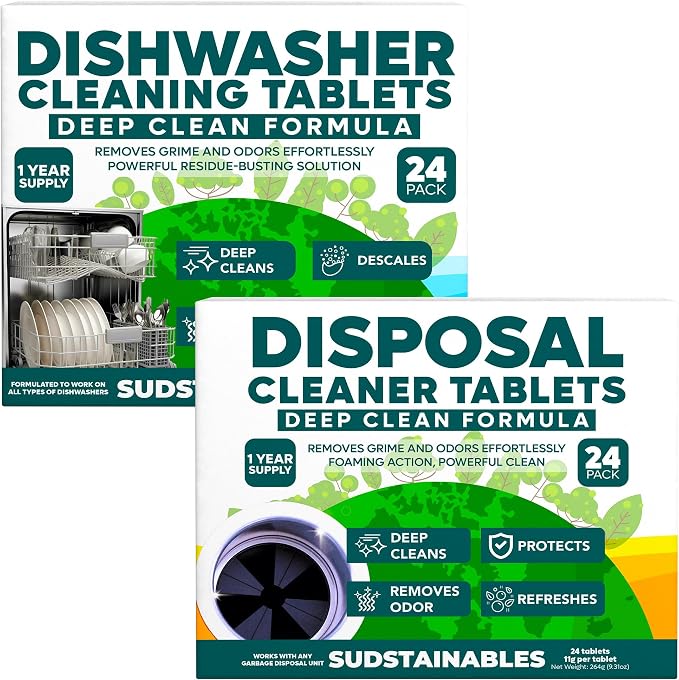 Garbage Disposal Cleaner and Dishwasher Cleaner tablets bundle