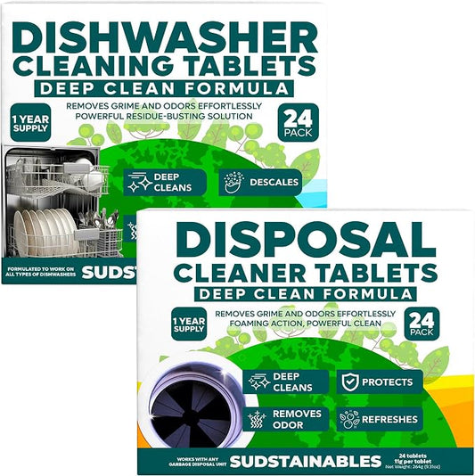 Garbage Disposal Cleaner and Dishwasher Cleaner tablets bundle