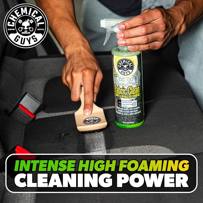 Chemical Guys, Foaming Citrus Fabric & Carpet Cleaner, RTU, 16 oz, 2 Pack | Ready-to-use foaming spray lifts stains and odors from car seats, carpet and floor mats, safe on most fabrics