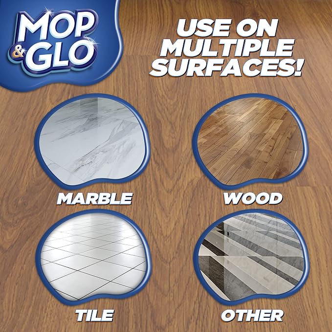 Mop & Glo Professional Multi-Surface Floor Cleaner, Fresh Citrus Scent, 64 Oz (Pack of 2)