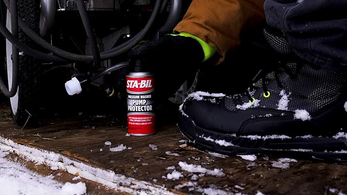 STA-BIL Pump Protector - Protects Pressure Washer Pump and Other Internal Components During Storage - Next Gen Anti-Freeze and Lubricant Formula, 4 oz. (22007-8PK) | Protects pressure washer pumps during storage with antifreeze and lubricant.