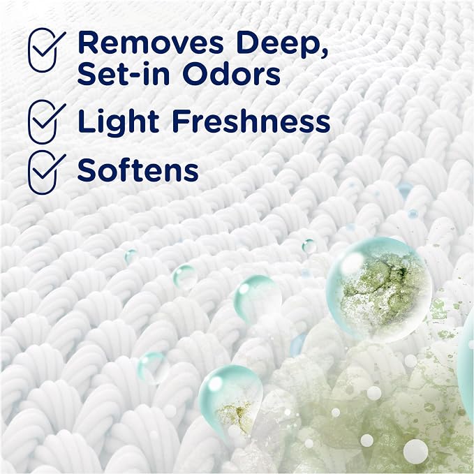 Downy Rinse Laundry Odor Remover, Cool Cotton Scent, 62 fl oz, Fabric Softener and Laundry Odor Removal Rinse, Fights Odors at the source, HE Compatible