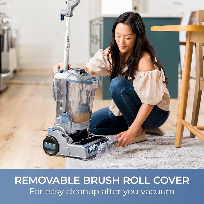 Kenmore Pet Portable Carpet Cleaner Machine with High Cleaning Power | 3.2L Clean Tank & 1.4L Dirty Tank, 25ft Cord Length and Two Easy Removable Brushroll for Rug & Upholstery, KW4010