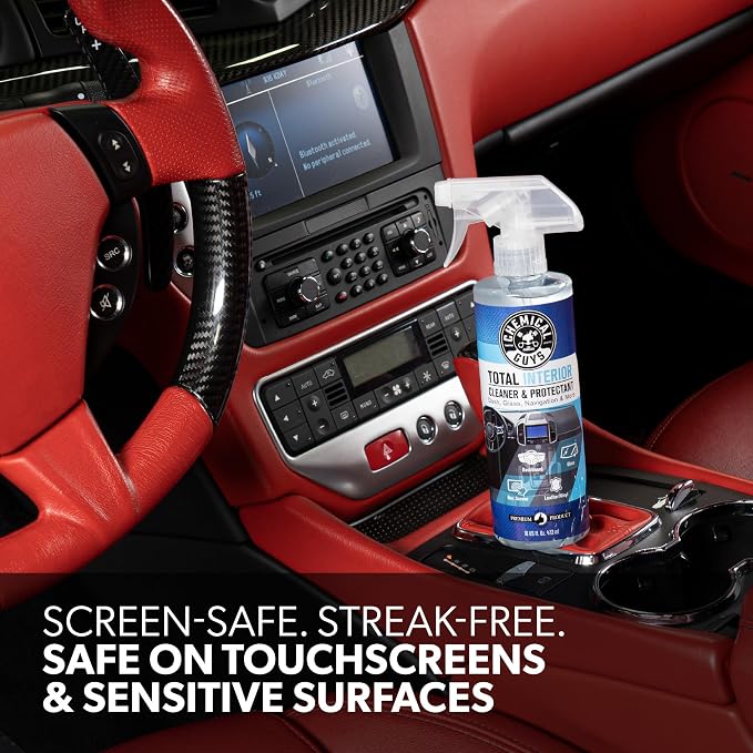 Chemical Guys, Total Interior Cleaner & Protectant, Leather & Vinyl, 32 oz | Cleans dashboards, seats, door panels, trim and glass in one step, leaving a fresh, streak-free, factory-style look