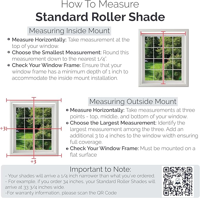 Linen Avenue Cordless 1% Solar Screen Standard Roller Shade, Black 57 1/2 W x 66 H (Arrives 1/4" Narrower)