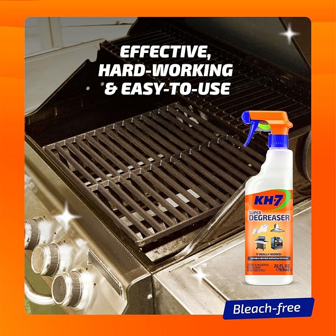 KH-7 Super Degreaser Multipurpose Cleaning Spray: The Heavy Duty All Purpose Cleaner for Your Home, Kitchen, Garage, Car & Laundry | Total Cleaner & Powerful Grease Remover, 26 oz (3 Pack)