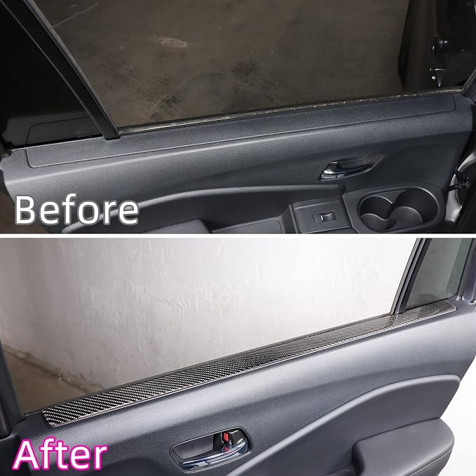 Car Inner Door Trim Strip for Honda Pilot 2016-2022, Car Front Rear Interior Door Panel Trim Cover Sticker, Door Armrest Panel Molding Decorative Strip (Rear Door Window Side Trim Stip)