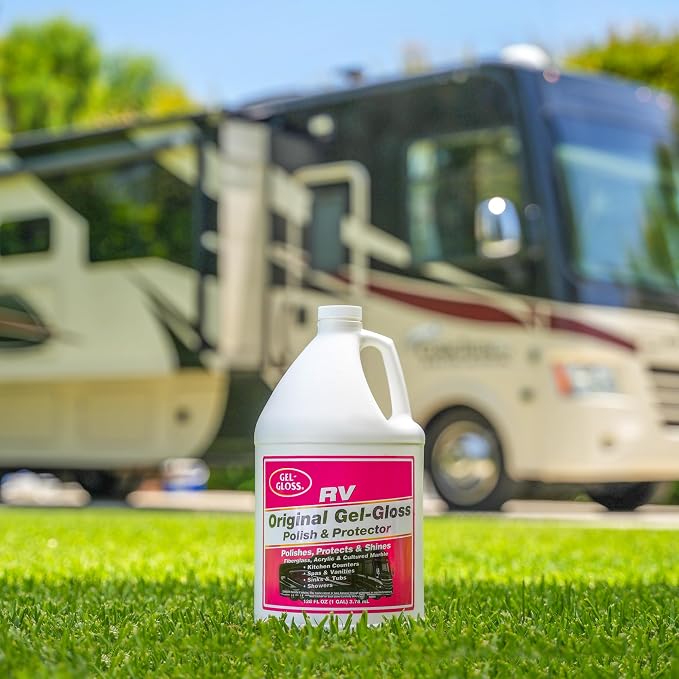 RV Polish w/Carnauba Cleaner Wax Formulation for a Protective Coating - Removes Water Spots, Light Scratches & Stains While Restoring Color & Shine, 1-Gallon (128 oz)