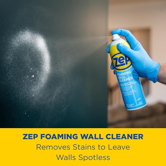 Zep ZUFWC18 Foaming Wall Cleaner, 18 oz, Clear | Removes Stains Without Damaging Finishes