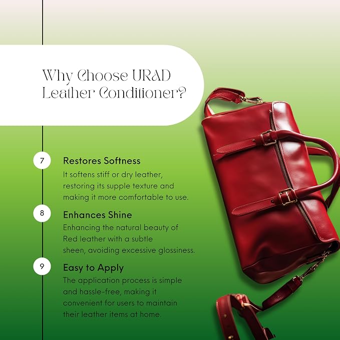 Leather Conditioner 7oz (200g) Red – Compact, Color-Enhancing Leather Care for Red Shoes, Bags, Jackets, and Accessories