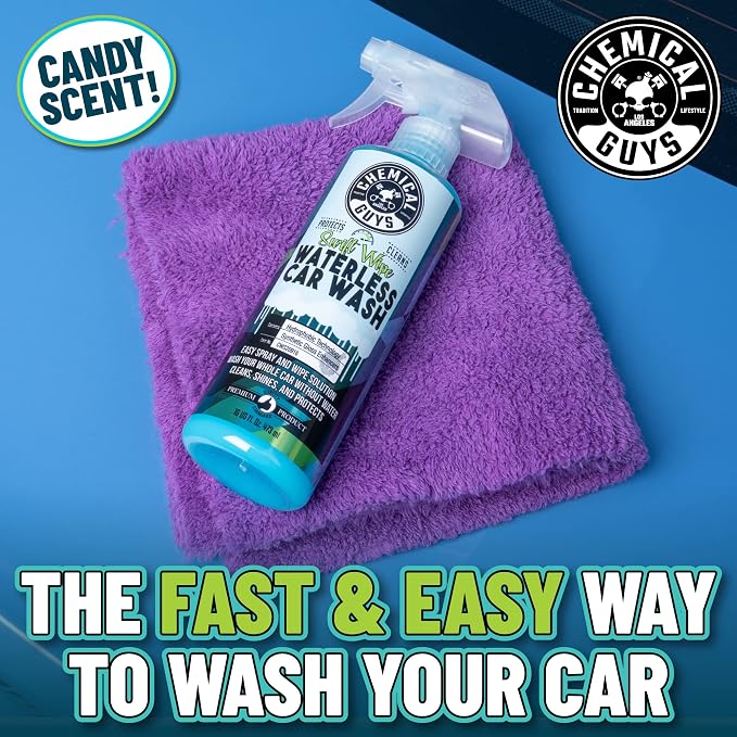 Chemical Guys, Swift Wipe Waterless Car Wash Spray, High Lubrication, 16 oz | Spray and wipe to clean and shine paint, glass and wheels with no water, a slick gloss for quick washes anywhere