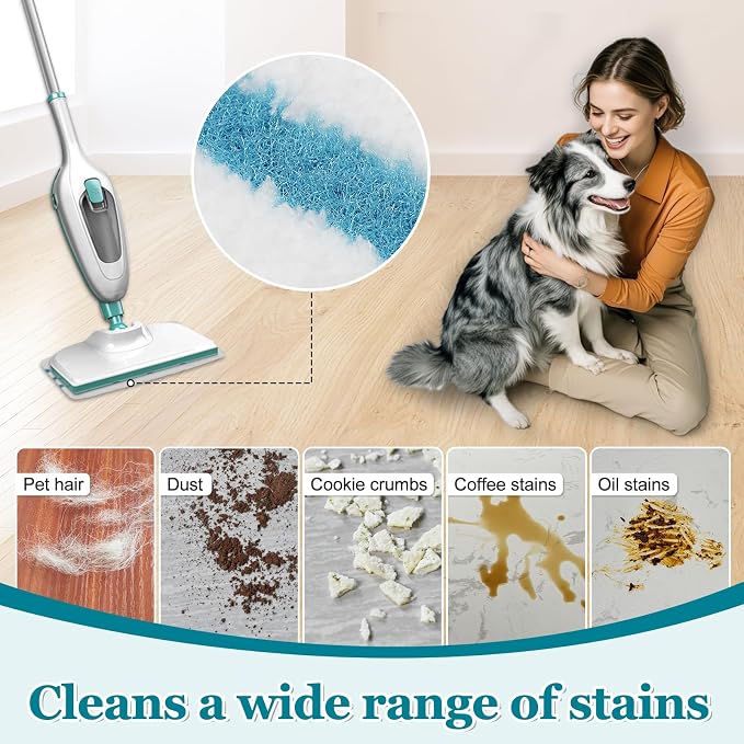 6Pack Steam Mop Pads Replacement for Black+Decker Steam Mop SM1600, SM1610, SM1620, HSM13E1, HSMC1300FX, HSMC1321, HSMC1361SG Cleaner Black and Decker Steam Mop Replacement Pads
