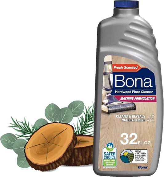 Bona® Hardwood Floor Cleaner - Hard-Floor Cleaning Machine Formulation - 32 fl oz - Cedar Wood