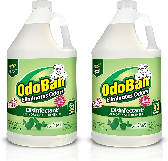 OdoBan Disinfectant Concentrate and Odor Eliminator, 2 Gallons, Original Eucalyptus Scent