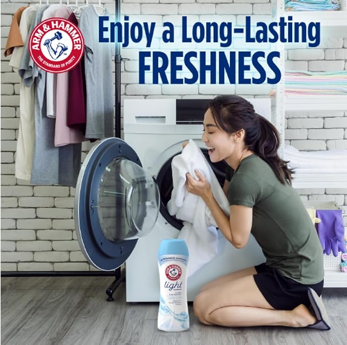 ARM & HAMMER Light In-Wash Scent-Booster, Laundry ScentBooster Crisp Cleanscent, 24 Oz (Pack of 2)
