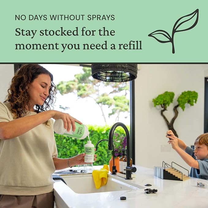 Fresh Wave Odor Eliminator Spray Refill, Room & Fabric, 32 oz, Original | Refills Fresh Wave spray bottles, Plant oil formula, No phthalates or parabens, Fabric and room deodorizer