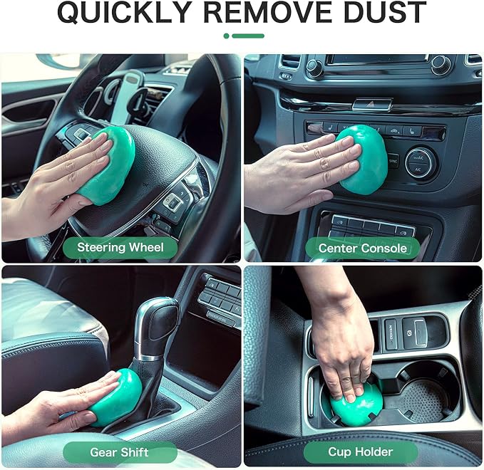 TICARVE Cleaning Gel for Car Detailing Kit Car Accessories Auto Detail Gel | Automotive Dust Air Vent Interior Detail Putty Cleaner For Laptop Car Slime Cleaner Dust Remover Gift For Men Women 5.6oz