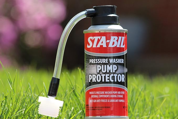 STA-BIL Pump Protector - Protects Pressure Washer Pump and Other Internal Components During Storage - Next Gen Anti-Freeze and Lubricant Formula, 4 oz. (22007-8PK) | Protects pressure washer pumps during storage with antifreeze and lubricant.