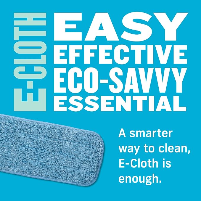 E-Cloth Mop Head Replacement, Reusable Mop Pads - 1 Pack | Washable Replacement Pads, Multi-Surface Floor Cleaning Cloths, Hardwood, Tile & Laminate