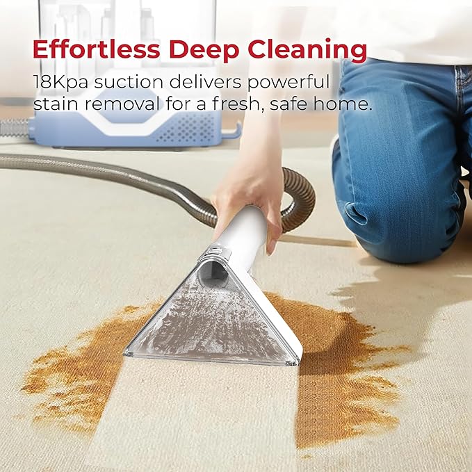 Rosewill Multi-Purpose Portable Carpet and Upholstery Cleaner, Powerful Suction 18 KPa Spot Cleaner, 600W Motor, Car and Auto Detailer, Stain/Spot Remover; Versatile Use: Carpet, Sofa, Pet Hair
