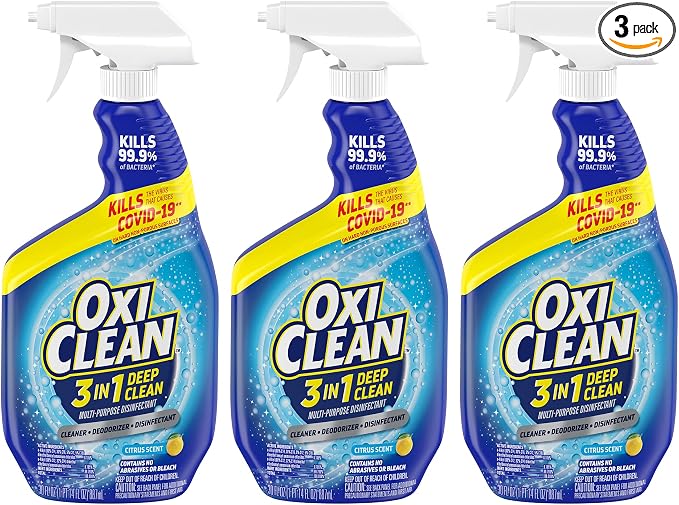 OxiClean 3-in-1 Deep Clean Multi-Purpose Disinfectant, 30 oz (Pack of 3)